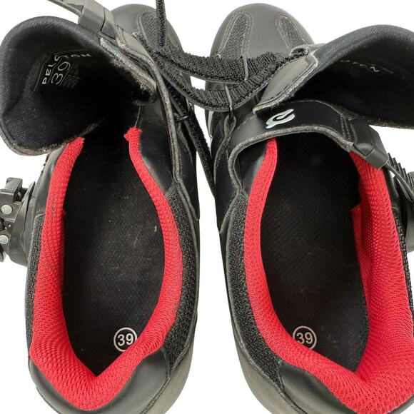 PELOTON PL-SH-B-45 Black Leather Low Top Cycling With Cleat Shoes Size 39 / US 8 - Picture 9 of 10